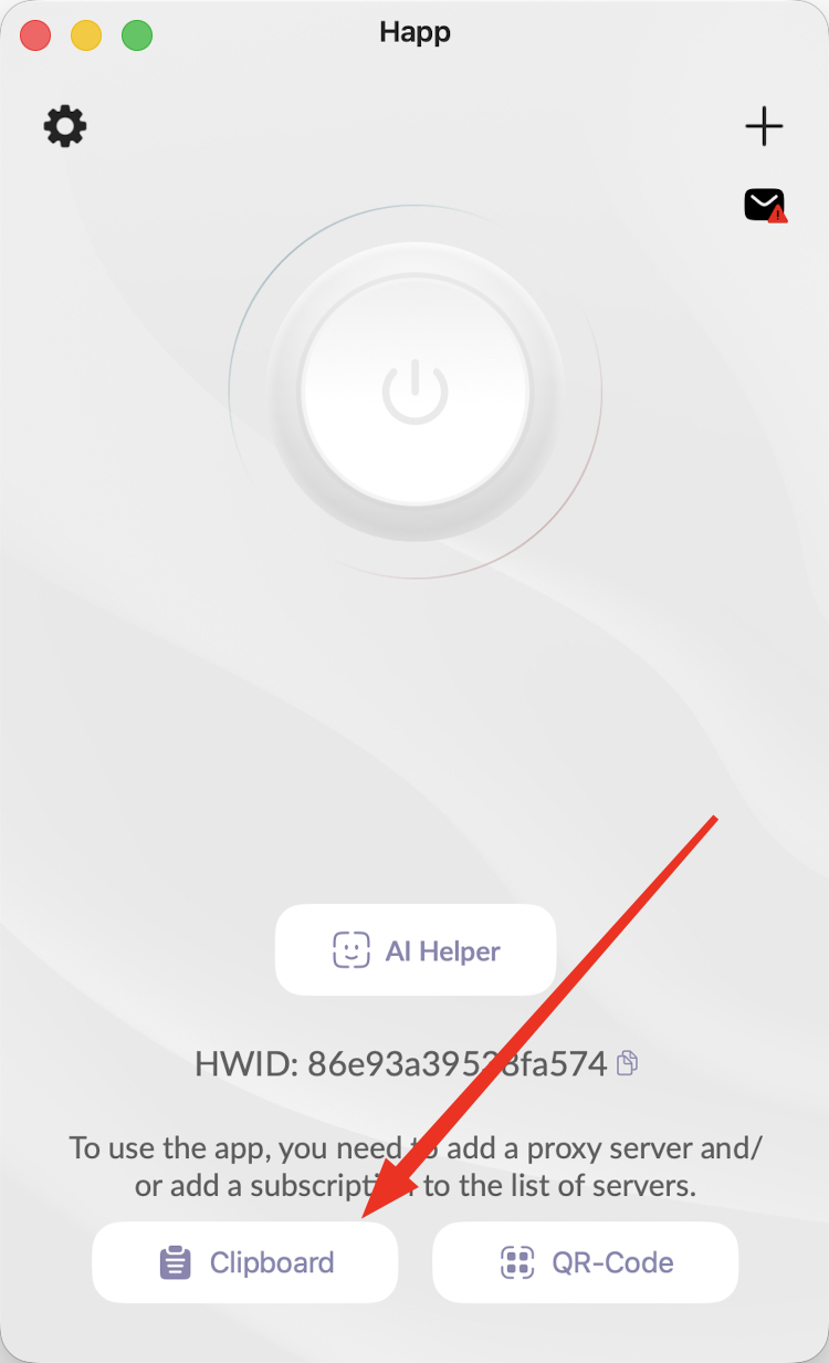 Pasting link in application